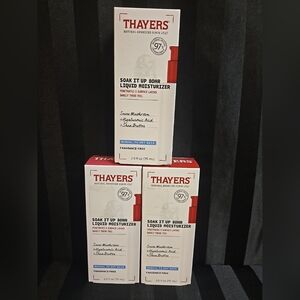 3pc Lot Thayers Soak It Up 80hr Moisturizer Normal To Dry Skin 2.5 fl Oz Each
